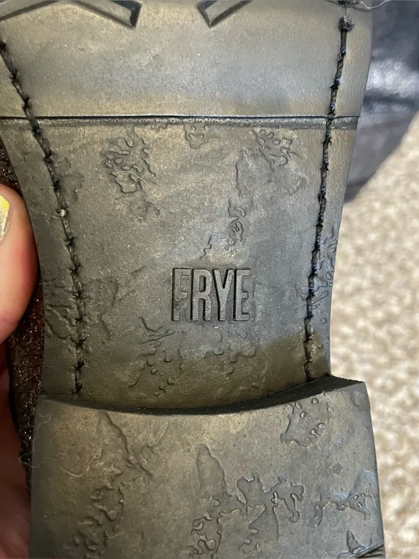 Frye Veronica Boots Size 8.5 Metallic Gold Moto Slip On Booties Black Gold - Image 7