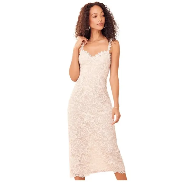 LULU’S All My Love For You White Lace Sleeveless Midi Dress Size S - Image 9