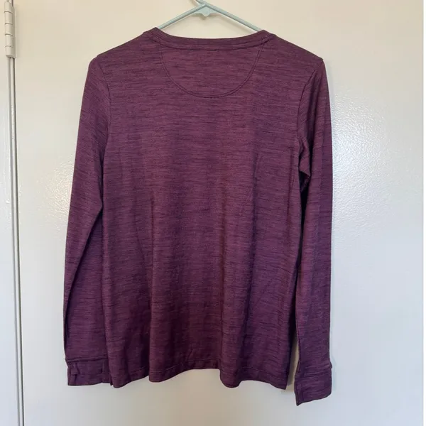 Bombas Women's Merino Wool Crew Neck Long Sleeve in Cranberry Size Small - Image 2