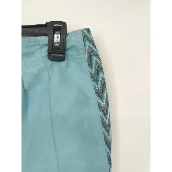 Raya Sun Board Shorts Women M Blue Zig Zag Trim Beach Surf Swimwear‎ Vacation - Image 3