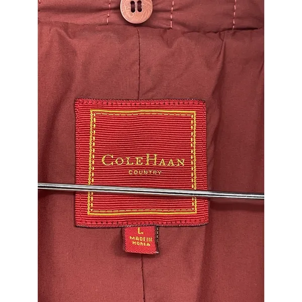 Cole Haan Country Thermal Insulation Burgundy Quilted Coat Jacket‎ Size L - Image 5