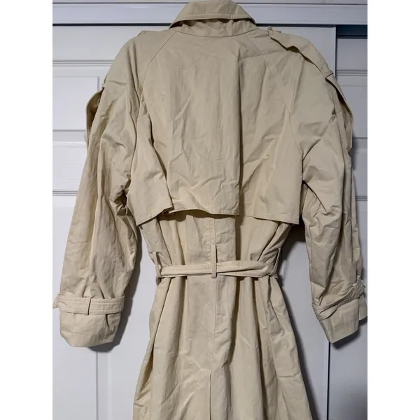 Zara ZW Collection High Neck Butter Trench Coat Luxury City Fall Runway - Image 6