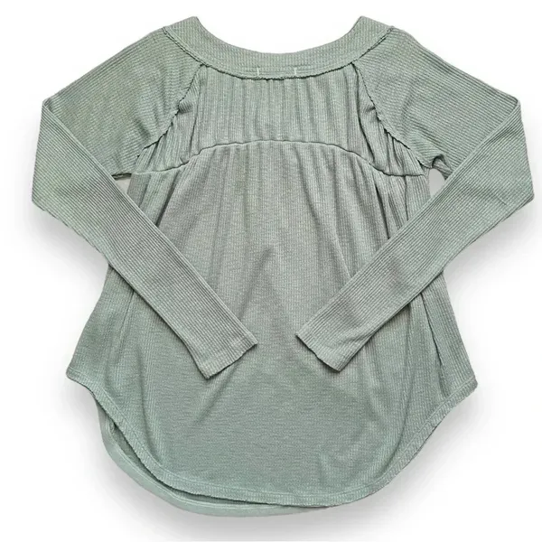 Free People Green Must Have Henley Knit Top - Image 6