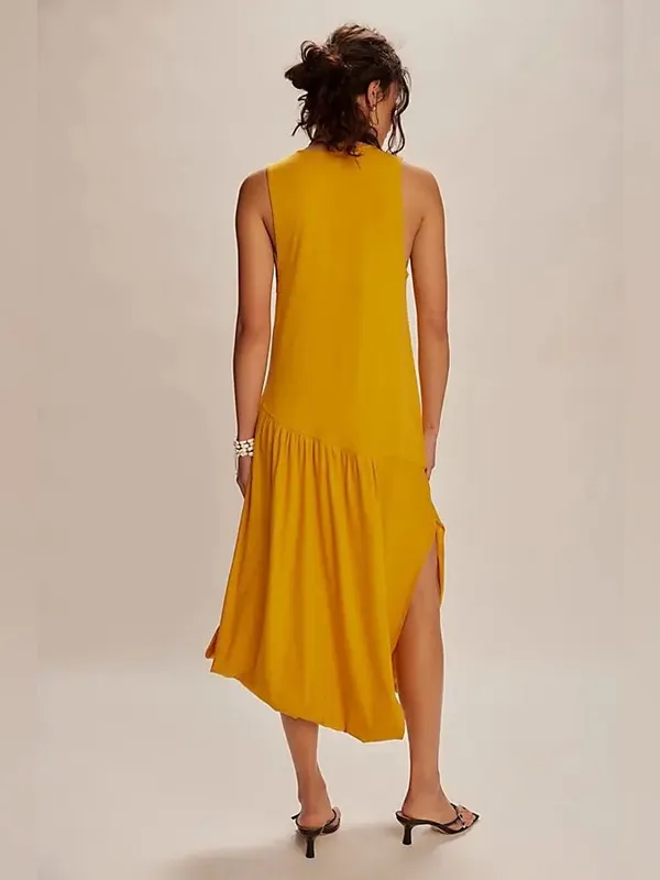 NWT Free People Monika Midi Dress Mango Small - Image 2