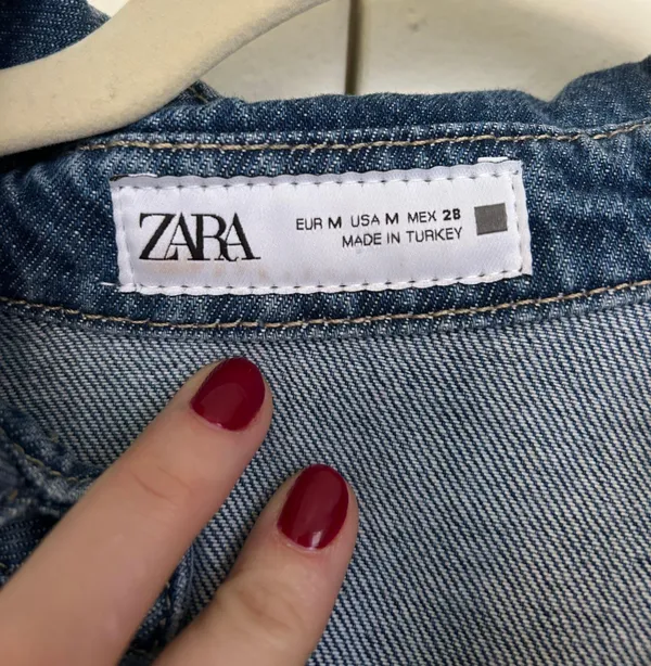 ZARA Denim Mini Dress - Image 5