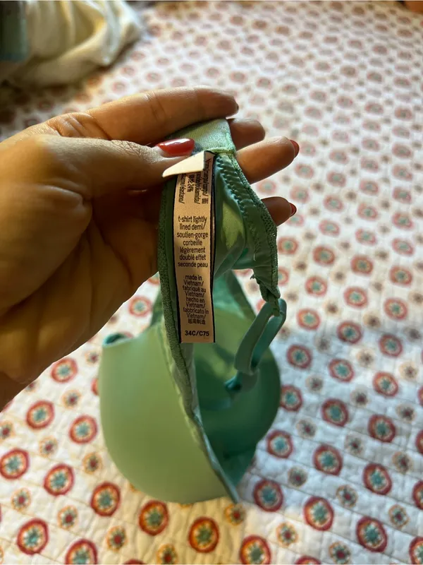 Victoria’s Secret Teal T Shirt Lightly Lined Demi Bra size 34C - Image 3