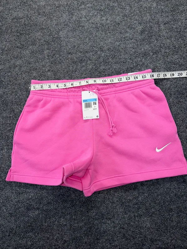 Nike Standard Fit Mid Rise Women's Pink Athletic 4”Length Drawstring Shorts - Image 5