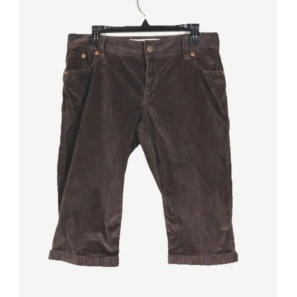 Old Navy Y2K Low Rise Bermuda Short Brown Corduroy Minimalist Knee Length 10 - Image 2