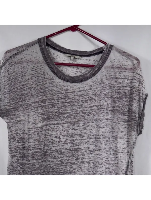BKE Burnout High Low T-Shirt Gray Size S - Image 2