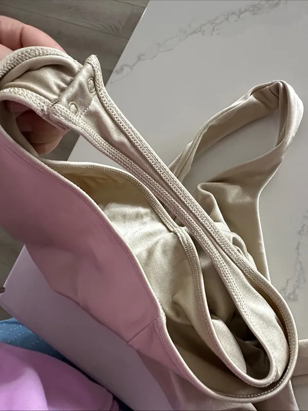 Aritzia Contour Satin Tank Bodysuit‎ light gold size XS - Image 6