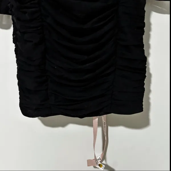 House of CB Freyja Satin Ruched Long Sleeve Body-Con Dress Size - Image 3