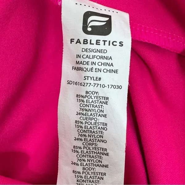 Fabletics Tropez Sleeveless Open Racer Back Athletic Dress Magenta Pink‎ Small - Image 13