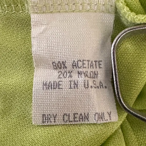 FNR Lime Green‎ Long Sleeve Mock Neck Cropped Top M | Y2K Dopamine Made in USA - Image 6