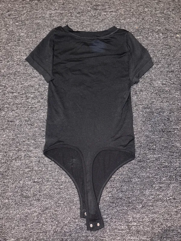 Wild Fable Short-Sleeve, Solid Black Bodysuit XXS - Image 2