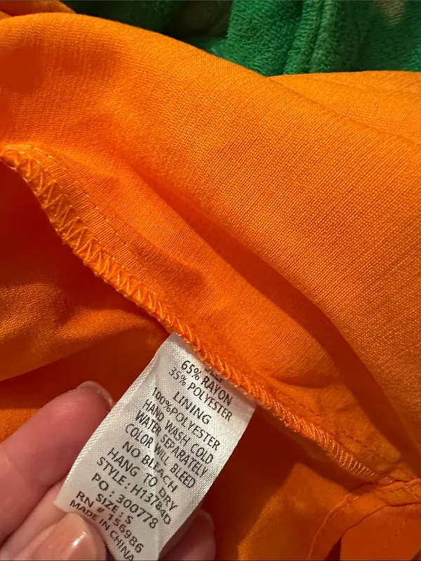 Idem Ditto Orange Ruffle Sleeve Dress - Image 5