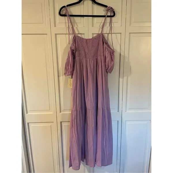 Universal Thread purple midi dress off shoulder size M - Image 9