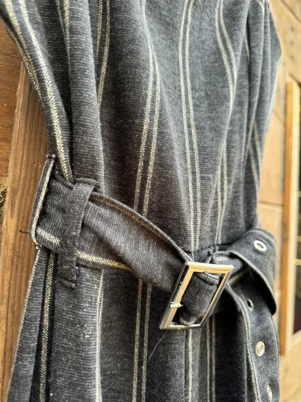 Stripe Pattern One Piece Jumper Gray - Image 2