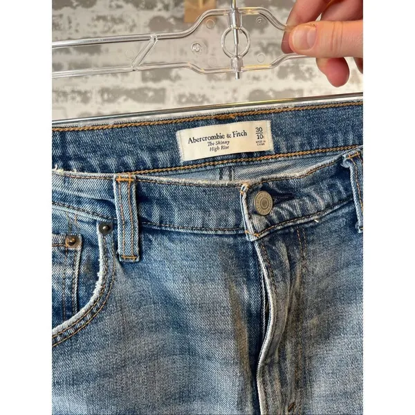 Abercrombie & Fitch | women distressed skinny high-rise denim jeans - Image 2