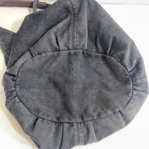 Vintage 2000s Y2K American Eagle Black Gray Canvas Boho Hobo Shoulder Bag Purse - Image 16