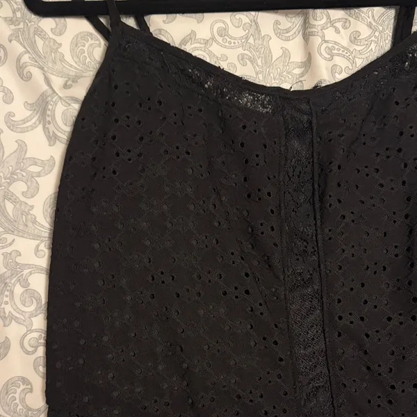 Daytrip Chic Black Lace Fringe Crop top - Image 4