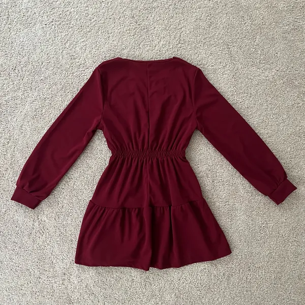 Burgundy dress Red - Image 3