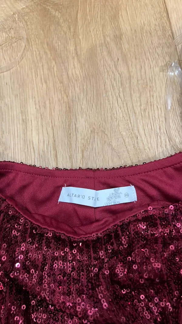 Altar’d State sequined red dress  - Image 4