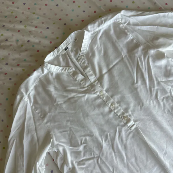 Uniqlo rayon relaxed long sleeve blouse - Image 3