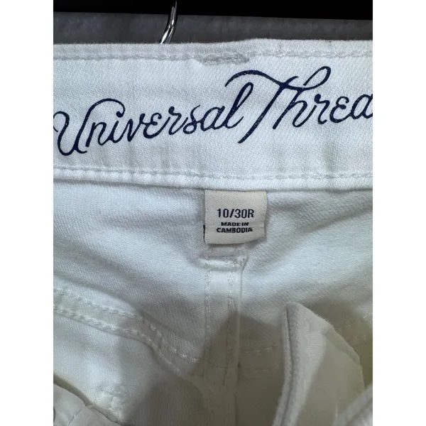 Universal Thread 10/30R White Mid‎ Rise Skinny Jeans Women's Denim Summer Chic - Image 5