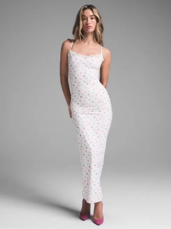 SKIMS Candy Heart Everyday Slip Dress XL Limited Edition - Image 3