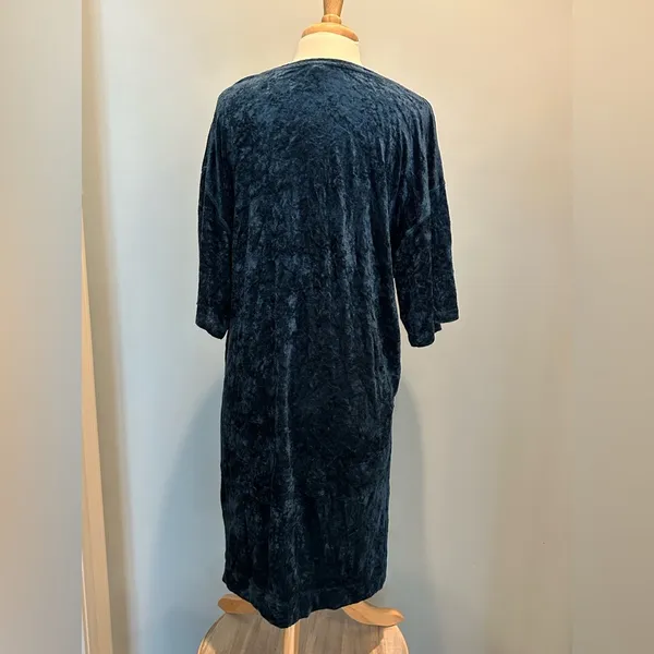 We The Free Free People blue luxe velvet oversized tunic/dress size M+ - Image 4