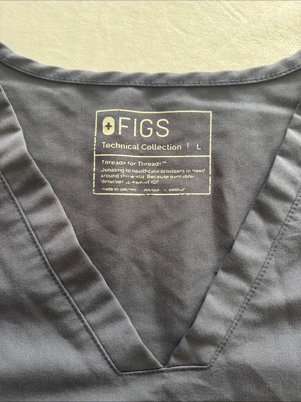 Figs Space Navy V-Neck Scrub Top PO 2699 - Image 2