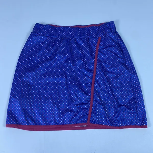 Court Haley Skort Womens Medium Blue Geometric Print Golf Tennis Built In Shorts - Image 2