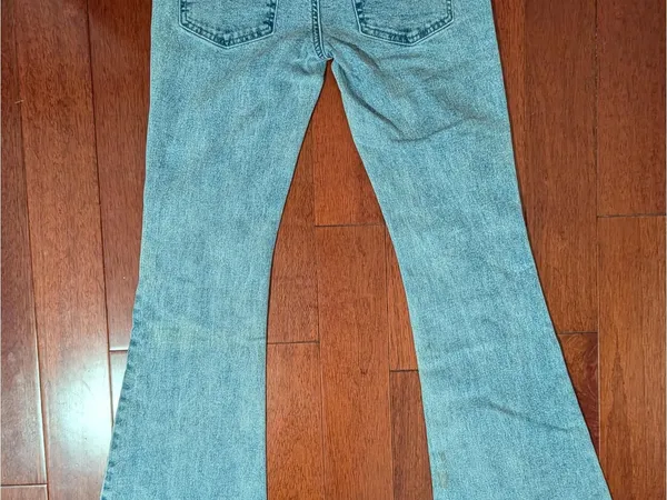 PacSun Light Blue Rhinestone Flare Jeans - Image 2