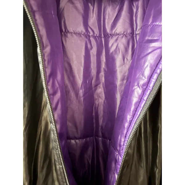 Simply Vera Wang 90s Black Utility Puffer Jacket with Purple Lining size Medium - Image 8