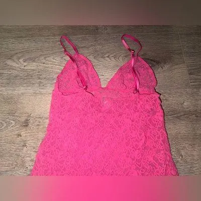 Victoria’s Secret RARE Y2K HOT PINK LACE Mini Lingerie Dress Large - Image 9