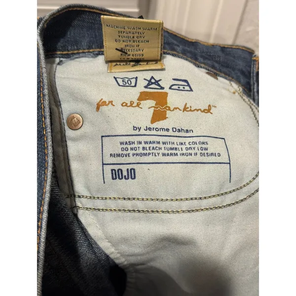 7 For All Mankind Dojo Flared Jeans‎ Womens Size 26 Blue Denim Bootcut western - Image 7