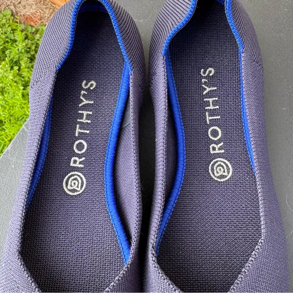 Rothy’s Women’s Knit Flats Size 10 W10 Navy Blue Slip On Comfort Casual Shoes - Image 4