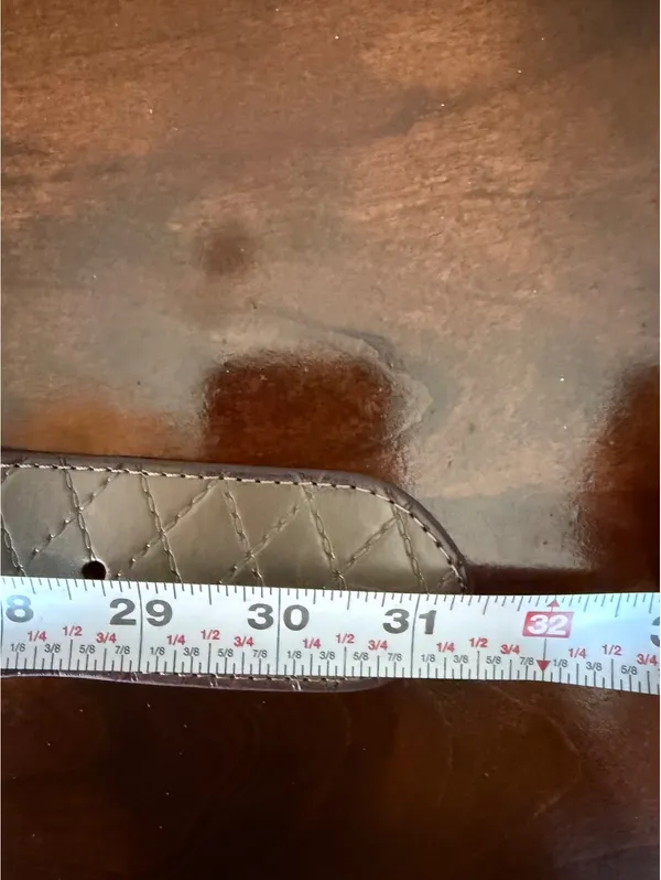 Wide Quilted Taupe Elastic Waist Belt with Buckle - Image 7