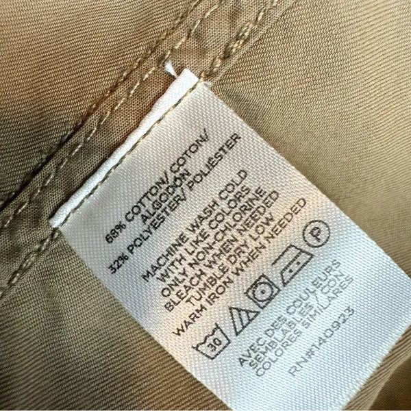 LOFT Twill Anorak Cropped Jacket Neutral Tan Brown Size Small - Image 12