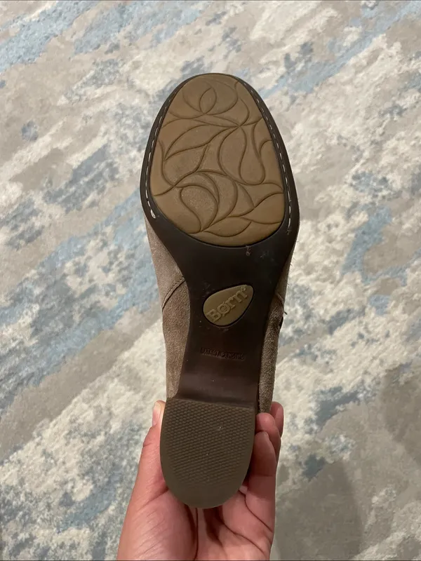 Born Bootie Tassel Taupe Suede Leather Boots Size 8.5 - Image 14