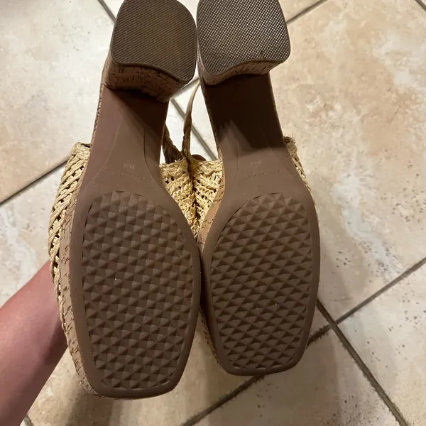 Aerosoles Natural Raffia Woven Block Cork Heel Platform Sandals like New Sz 9.5 - Image 10