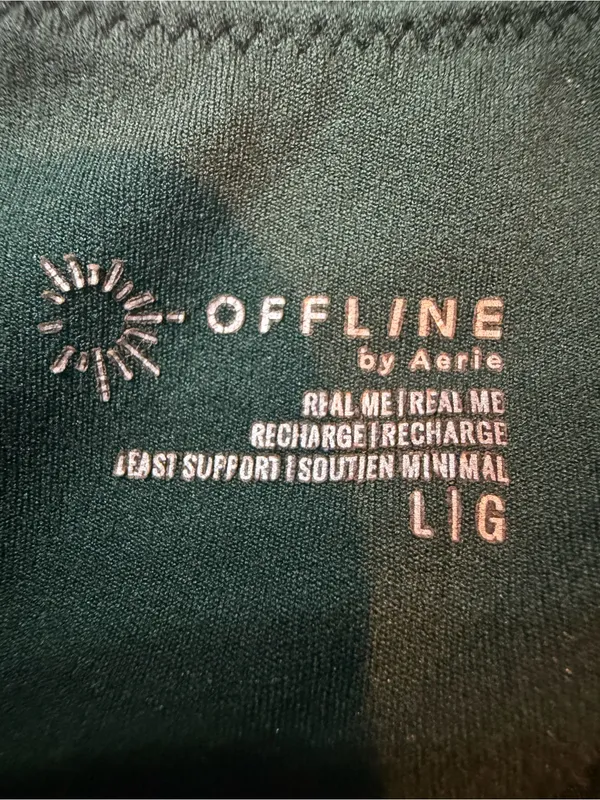 aerie OFFLINE Minimal Support Bralette in Forest Green - Image 6