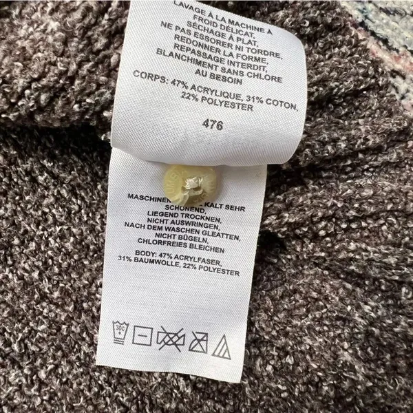 Womens Columbia Sweater Mock Turtleneck Button Shoulder Chocolate Brown Large - Image 10
