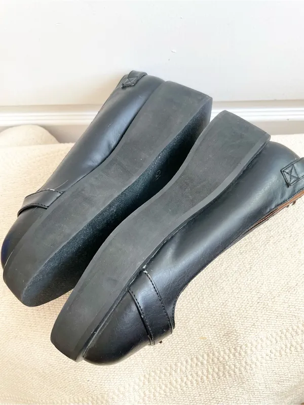 Hades KITTYHAWK BLACK PLATFORMS Steampunk Size 10 Leather - Image 2