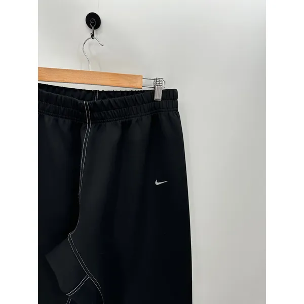 Nike Pro Dri-Fit Black Fleece Training Pants Sweatpants Elastic Waist‎ Women L - Image 5