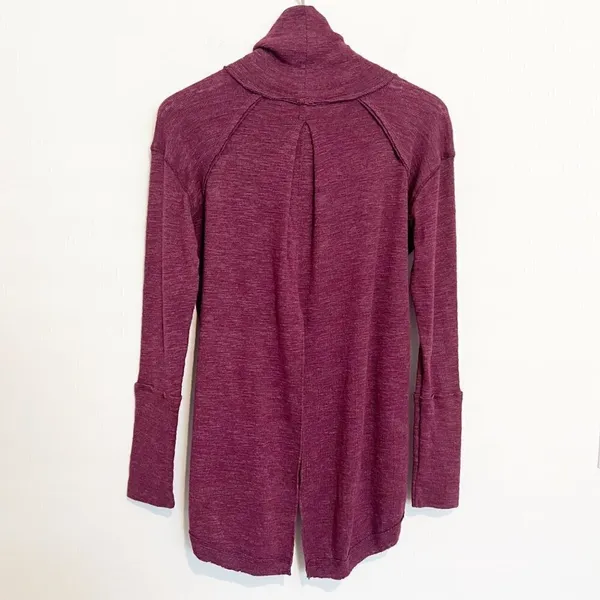 Free People Split Back‎ Turtleneck Small Marled Raglan Whimsical Grunge Emo Gobl - Image 9