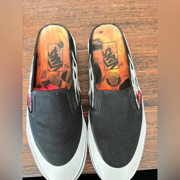 Vans Slip-on Mule Black White Asap Rocky Men's Fashion Skate mens 6.5 wmns 8.0 - Image 4