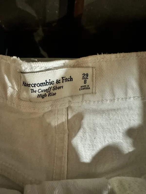 Abercrombie High Waisted Jean Shorts - Image 3