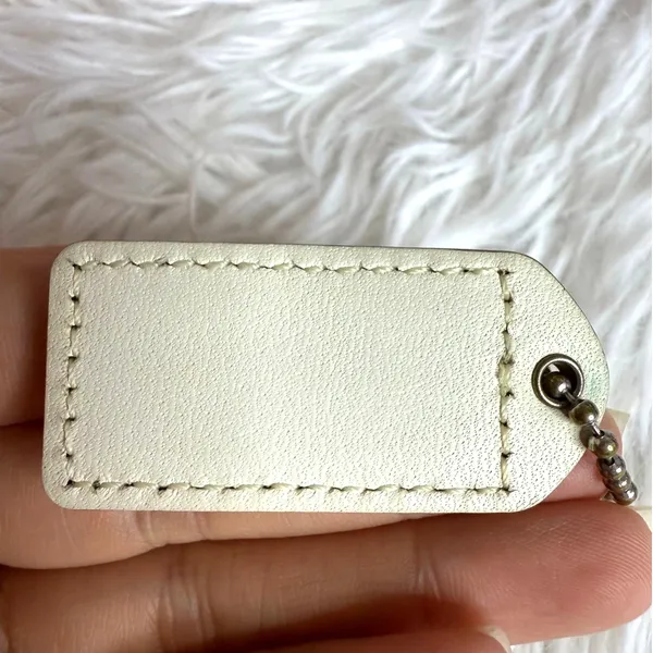 1.5" y2k COACH Vintage Fob Bag Charm Hang tag Hangtag - Image 2