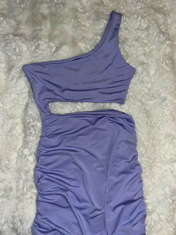 SheIn NWOT One Shoulder Lilac Short Dress - Image 7